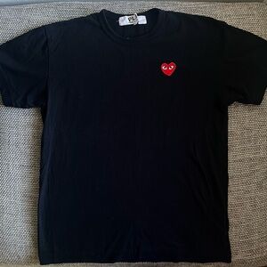 Comme des Garçons PLAY Classic Heart T-Shirt – Black – Size XL (Fits Like M/L)